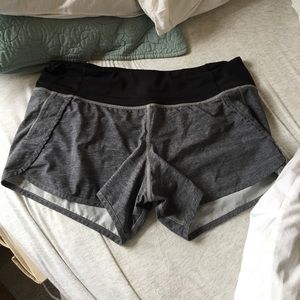 Lululemon Gray Run Times Shorts